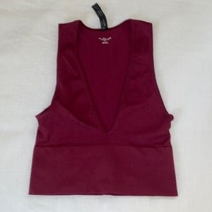 Urban outfitters low v neck crop top